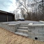 Custom Stone Retaining Wall with Steps