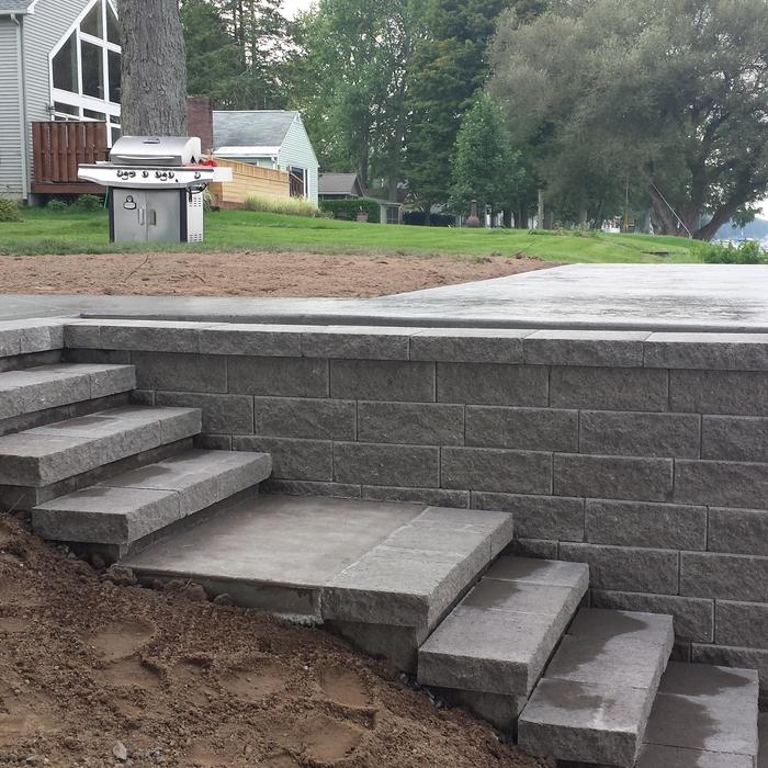 steps built into wall