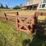 fence staining!