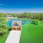 Aerial 2-car garage