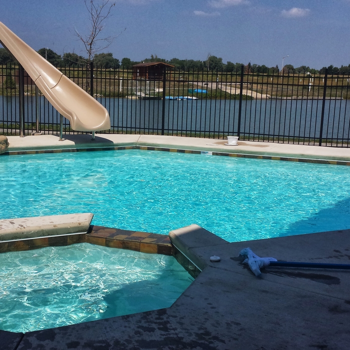 Pool with slide