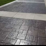 Stamped driveway