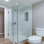 3 Pane Brush Nickel Frameless