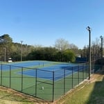 Double courts, fencing, lighting