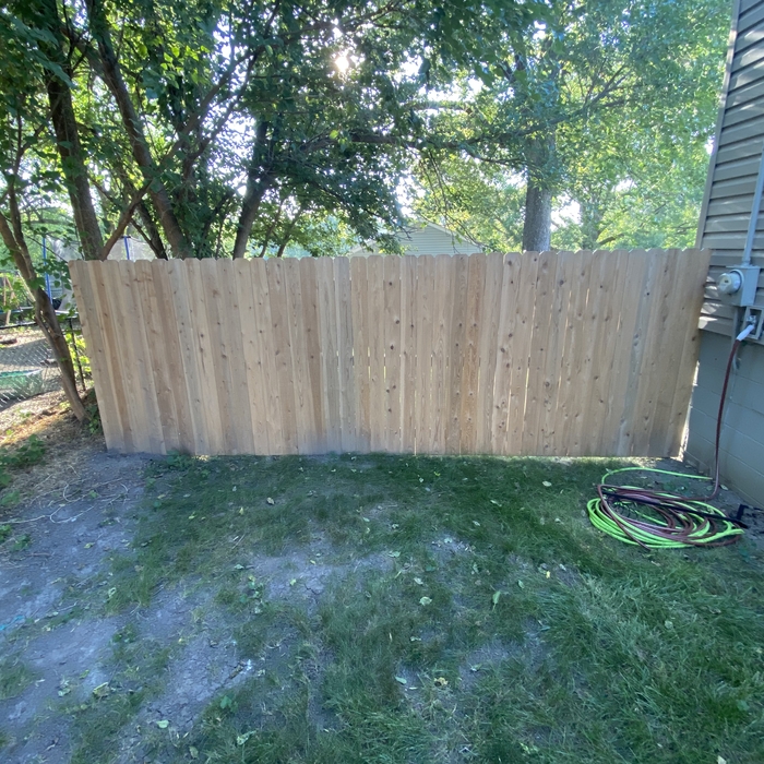 Solid fence before gate instal