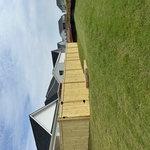 Wood and metal fencing
