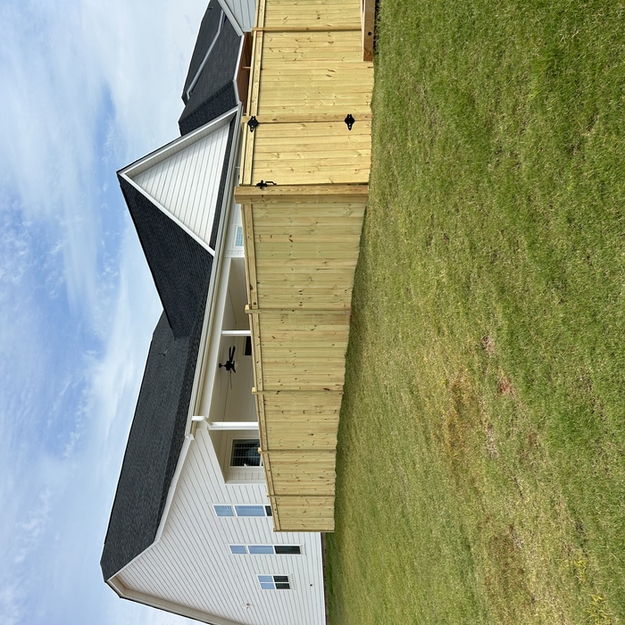 Wood and metal fencing