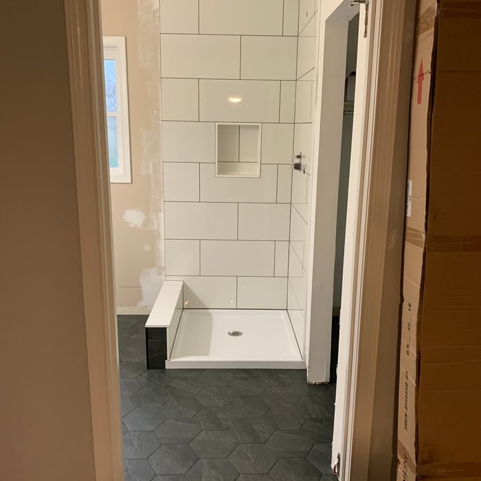 Shower and Floor Tile Install