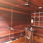 Visible Copper Piping for Exposed Shower Valve