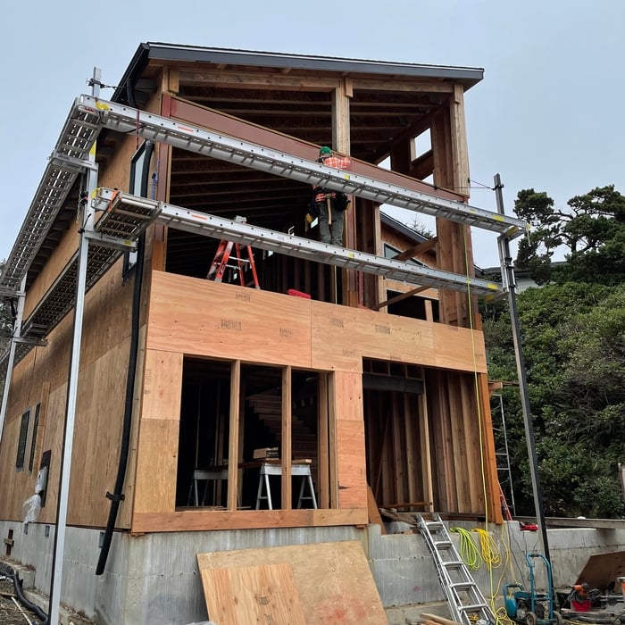 Front face framing to structural steel