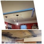 ceiling with LED drop box