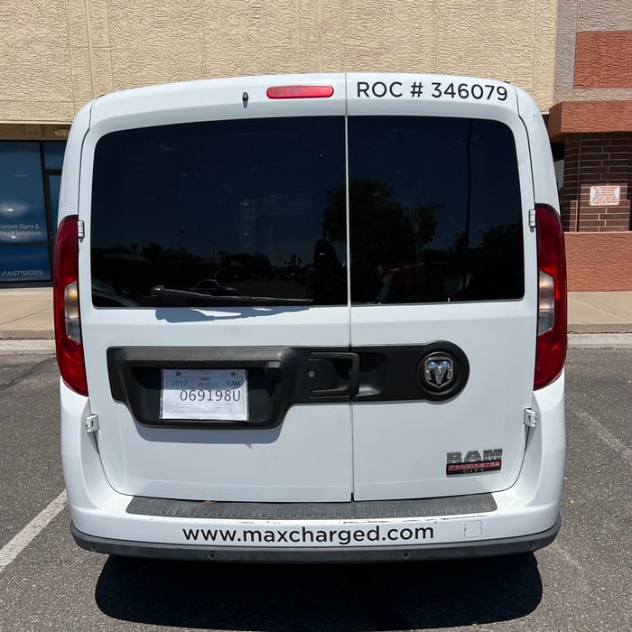 Back of vehicle
