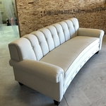 Reupholstered Channeled Sofa