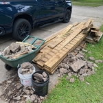 Deck prior to cleanup