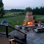 Custom built fireplace