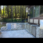 Outdoor Patio with an Outdoor Kitchen