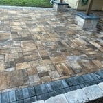 Paver patio, retaining walls and columns