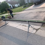 Black seamless gutter cut on sight