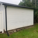 Black 5 inch seamless w/ downspout