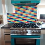 Not doen yet but hand made tile and super colorful