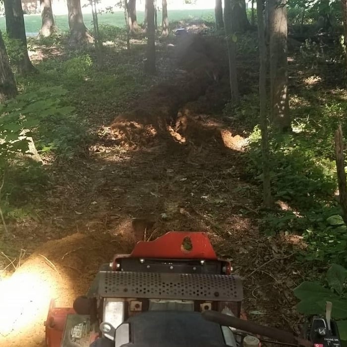 Water line trench