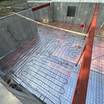 Heated Basement Floor Before