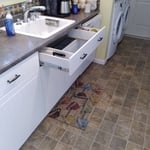 custom drawers under sink
