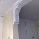 custom corbel, false beams