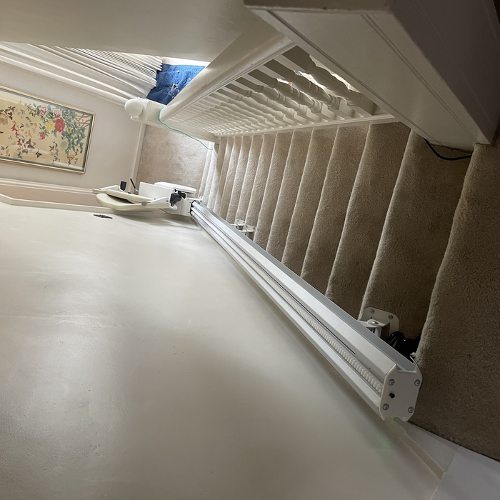 Upstairs view of stairlift