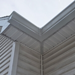 6k White Aluminum Gutter Inside Miter