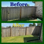 Before & After - Fence Chemical Cleaning