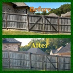 Before & After - Fence Chemical Cleaning