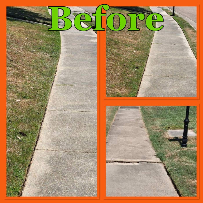 Before - Sidewalk Pressure Washing
