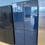 Navy Blue Glass Samsung Fridge