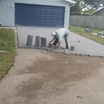 Driveway and sidewalk