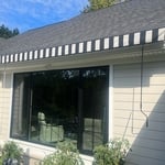 Roof Mounted Awning Over Window