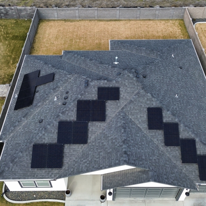 Solar installation hip roof
