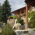 Contemporary Landscape - Log Rock Wood And Iron Railing