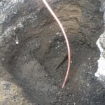 Pulling new service line back