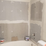 prepping for tile work