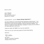 Shingle Certifications