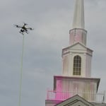 Pink coloring to see where its spraying.