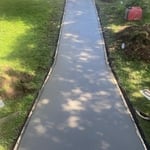 Pouring a sidewalk