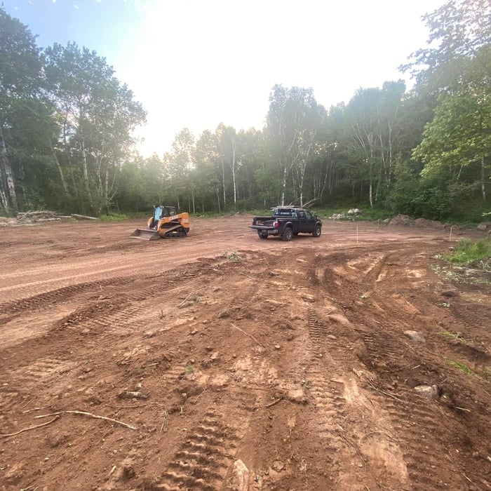 Clearing for a house and garage