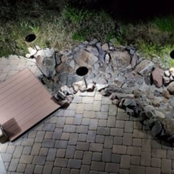 Backyard LED Landscaping