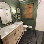 Updated bathroom with Tub to shower conversion