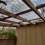 Outhouse roof panel replacement
