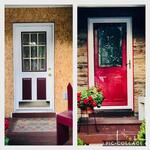 Stone added around front door