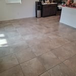 tile on floor