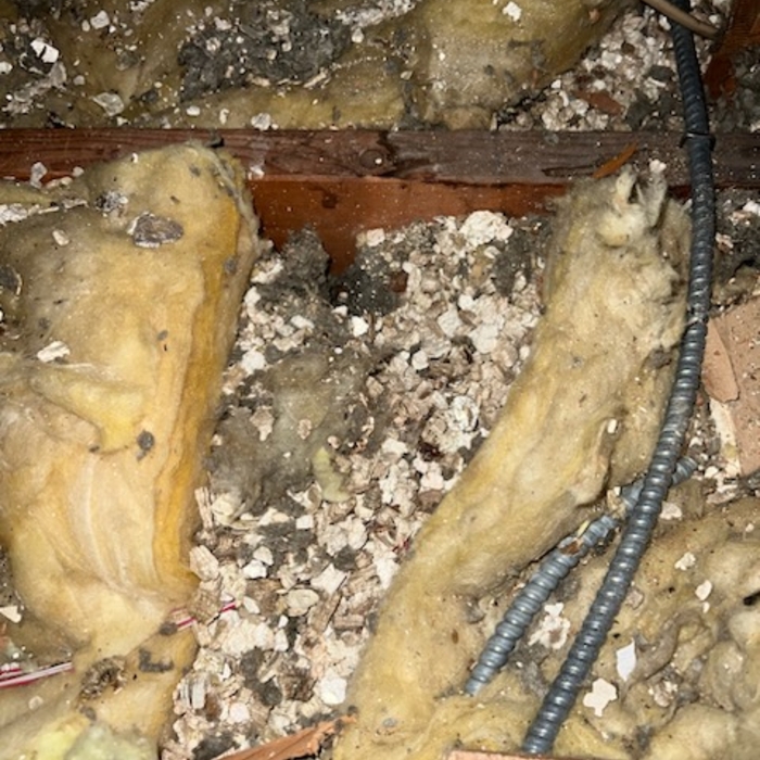Insulation above kitchen